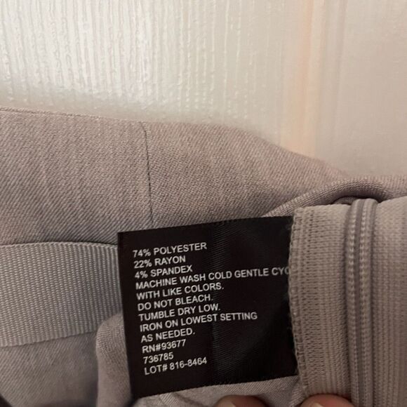 EAST 5TH Size 8 Linen Blend Flare Heather Gray Skirt Ties At Waste Nwt $36‎ - Picture 6 of 9